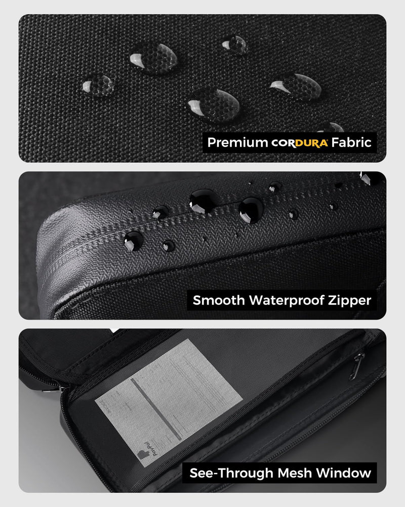 pack all RFID Blocking Passport Holder, Multiple Family Travel Wallet | Water-Resistant, Durable Cordura Fabric, Wrist Strap, Stores Cards, Boarding Pass, ID, Cash, Tickets