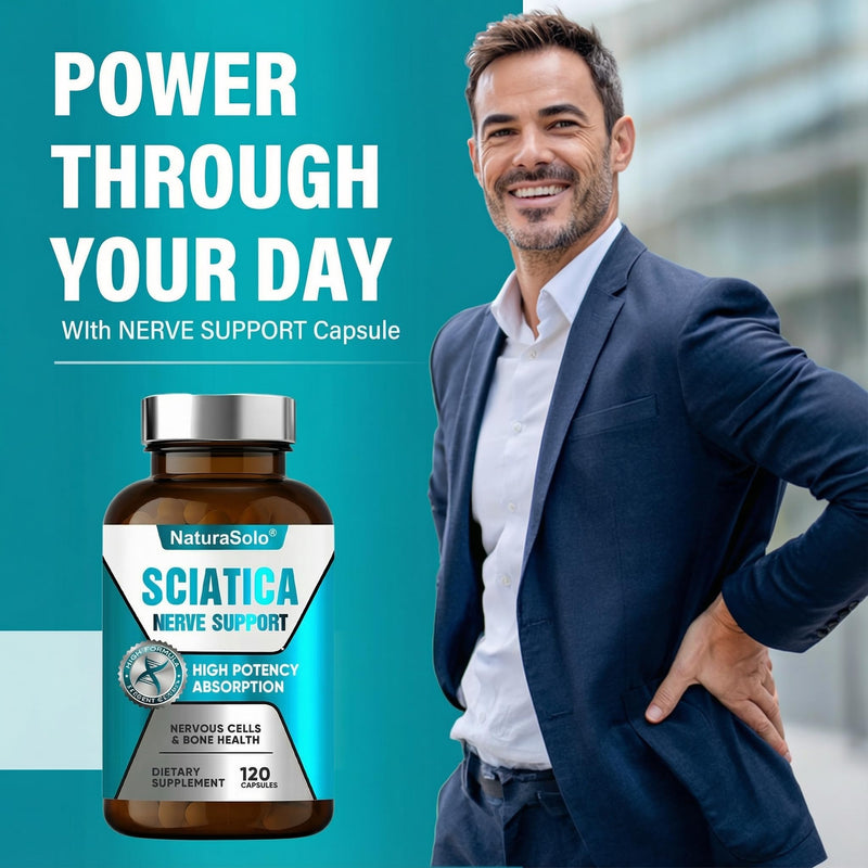 Sciatic Nerve & Neuropathy Support - Nerve Savior for Neuropathy and Sciatica & Peripheral Neuropathy – 120 Capsules Featuring ALA 300mg + B Vitamins, Helps Soothe Nerve Discomfort Naturally 120 Count (Pack of 1)