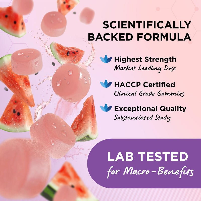Physis British Biotin Gummies | 10,000mcg High Strength | Hair Skin Nails Vitamins | Natural Growth Supplement | Radiance Health | 60 x Gummies Mouth-Watering Watermelon | Biotin Supplement