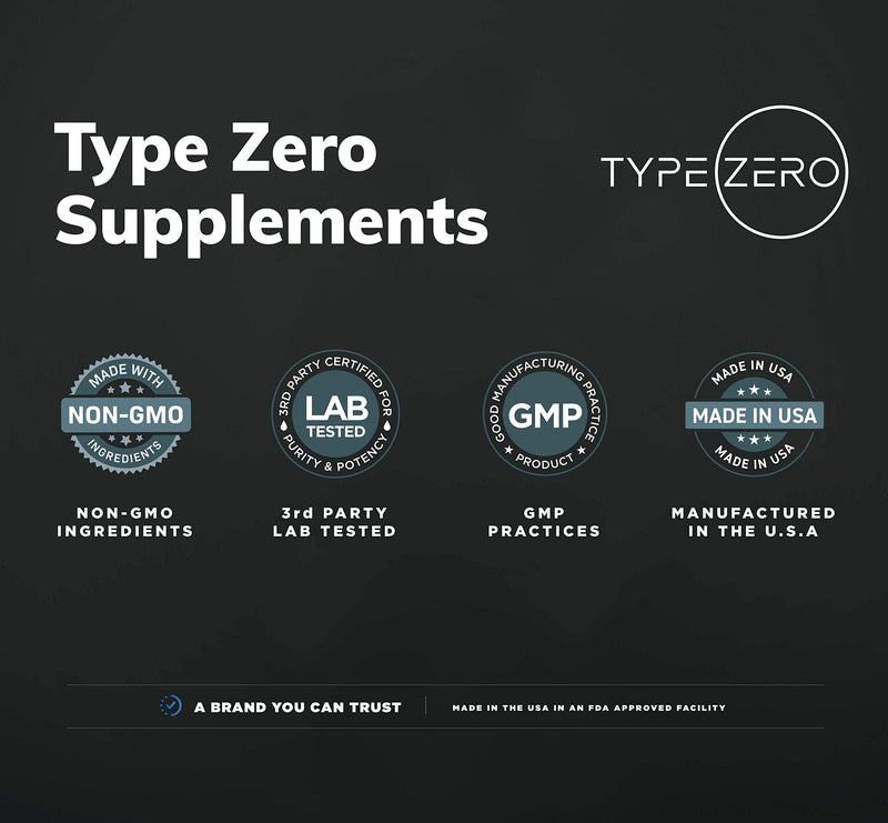 [Australia] - Type Zero Ultra Clean Alpha GPC Choline Supplement (600mg | 90 Capsules) Soy Free, Non-GMO Nootropics Alpha GPC 600mg / 300mg; Alpha-GPC Brain Memory and Focus Supplements 