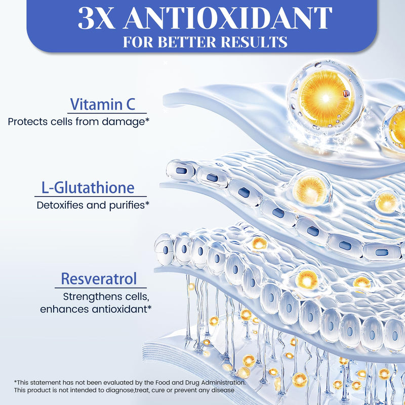 Liposomal Glutathione Supplement, 2000MG Glutathione Liposomal, 120 Count | Glutathione with VIT C, Resveratrol, Antioxidant Reduced L-Glutathione for Liver Detox and Immune Energy Skin Support