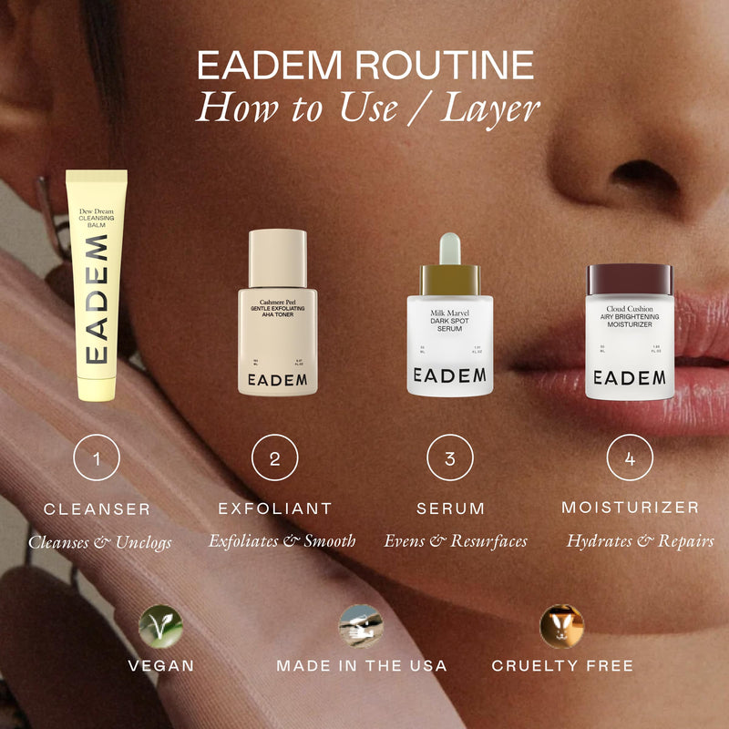 EADEM Dark Spot Remover Serum for Face Infused with Vitamin C & Niacinamide | Milk Marvel, Helps Fade Hyperpigmentation, Minimizes the Look of Pores, Made for All Skin Tones, Dark Spot Corrector, 1.01oz