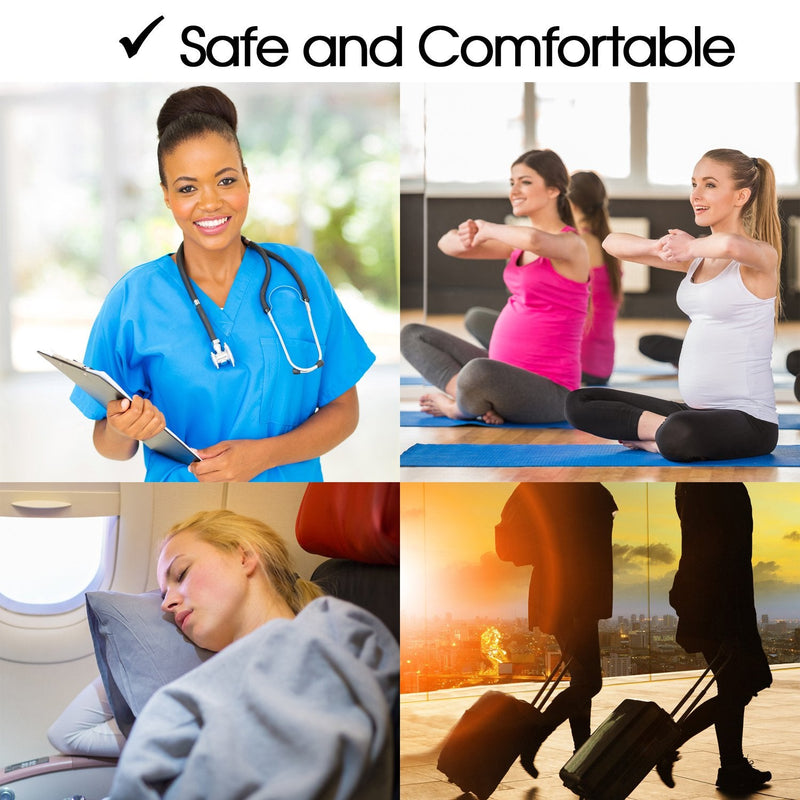 [Australia] - Cotton Compression Socks for Women & Men. 15-20 mmHg Support Knee-High Nude Stripes M/L Medium/Large (1 Pair) 