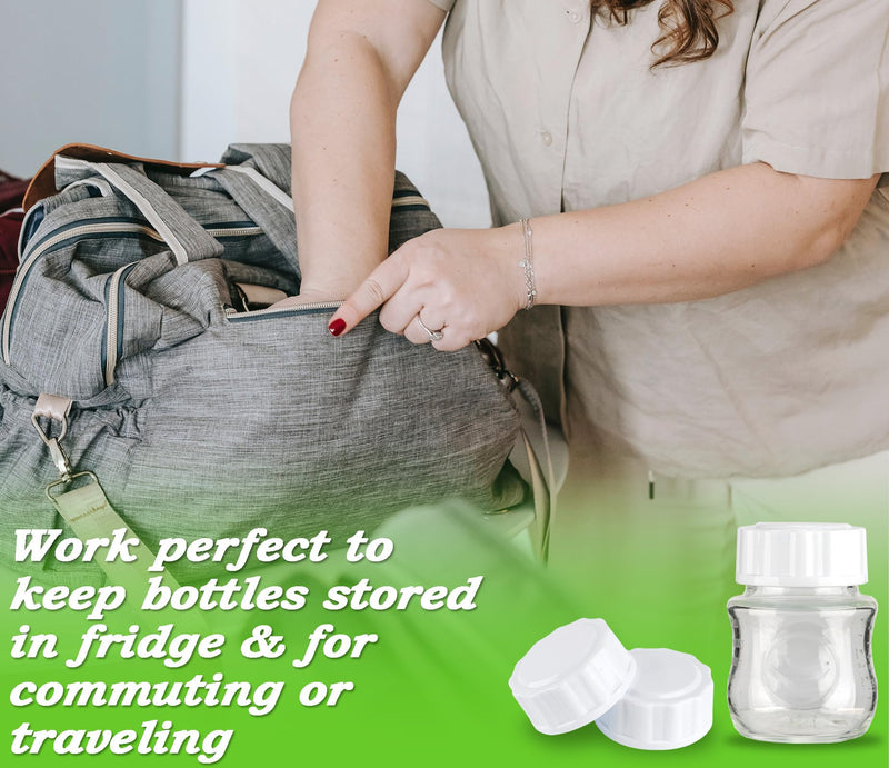 [Australia] - (6-PCs) Travel Bottle Caps Compatible with Avent Bottles, Bottle Lids Replacement 6 pk 