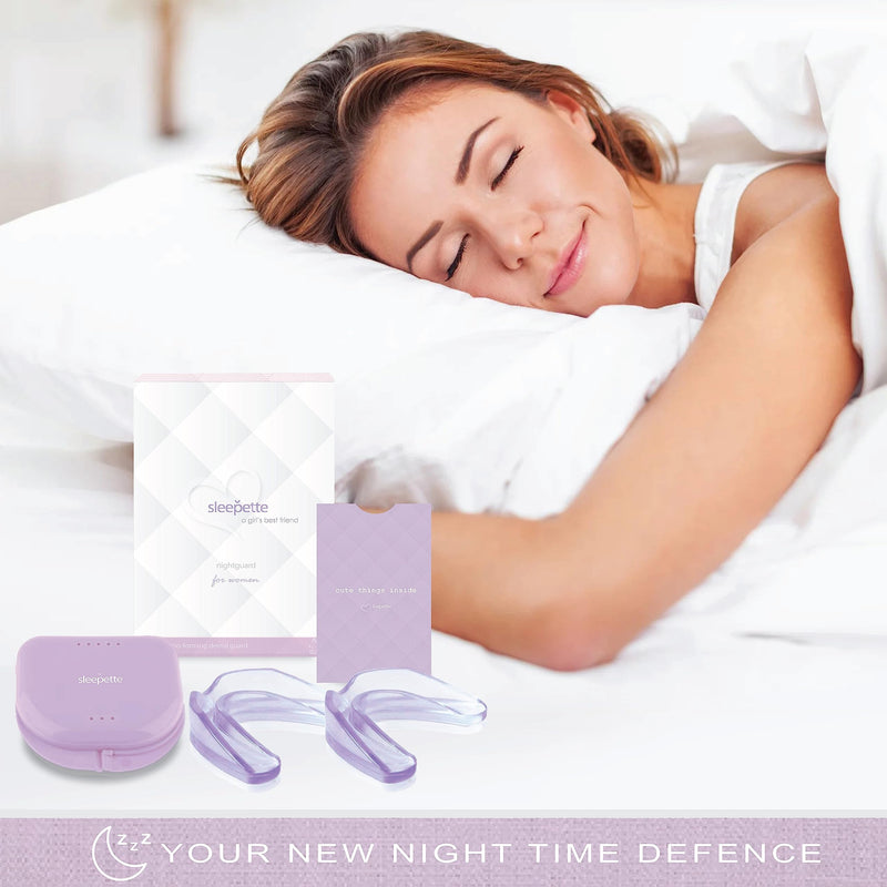 [Australia] - Night Guard for Women, TMJ Mouth Guard for Grinding Teeth at Night Jaw Clenching & Bruxism - Moldable Dental Night Guard for Teeth Grinding Mouth Guard for Sleep, 4 x Nightguard 2 x Sizes 