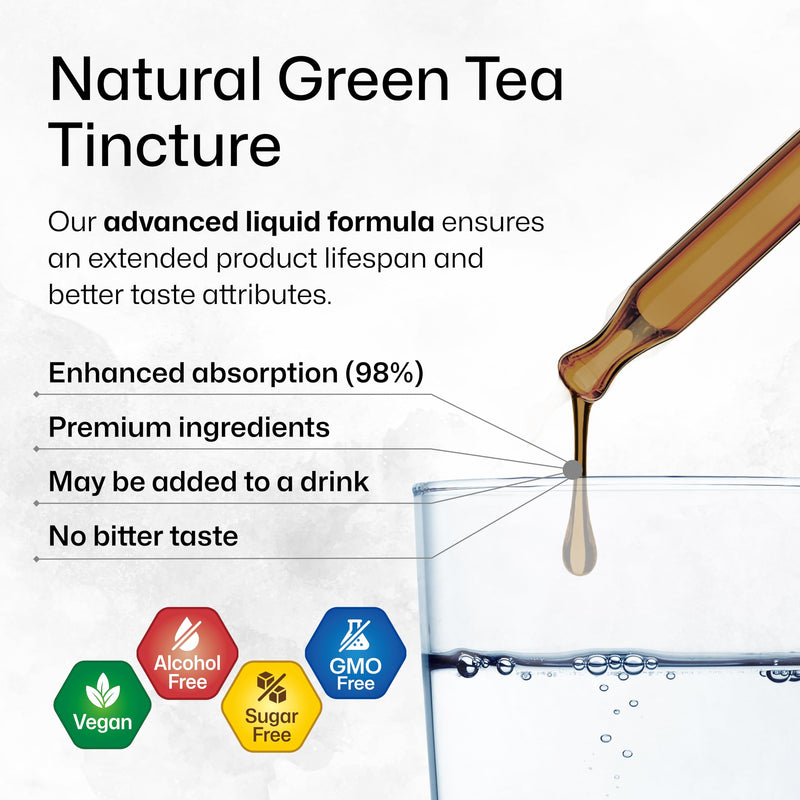 [Australia] - Green Tea Extract Tincture - Organic Green Tea Supplements with EGCG - Antioxidant Source - Immune Support Supplement - Alcohol and Sugar Free - Vegan Drops 4 Fl.Oz. 4 Fl Oz (Pack of 1) 