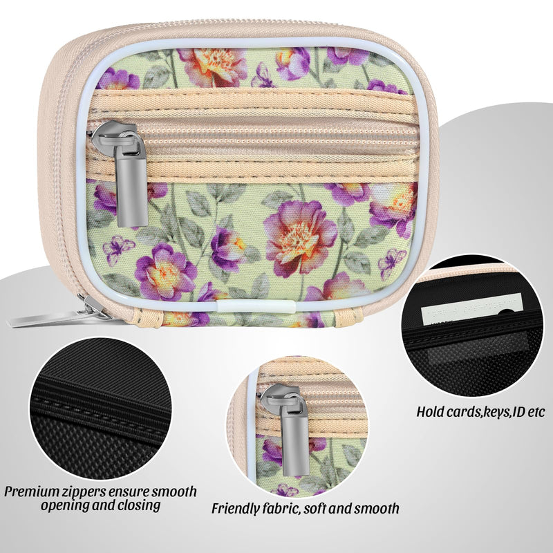 Pill Case Weekly Travel Pill Organizer for Purse with Removable 7 Day Pill Box Premium Neoprene Pill Container for Travel Purse Accessory, Vitamin, Supplement, Small Pieces Arrangement-Flower Flower