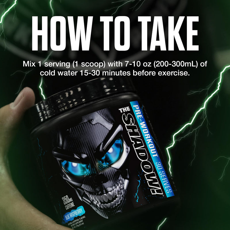 JNX Sports The Shadow! 350mg of Caffeine Hard Core Preworkout - Strawberry Pineapple 30 Servings | Electric Energy, Mental Focus & Superhuman Strength for Men & Women 30 Servings (Pack of 1)
