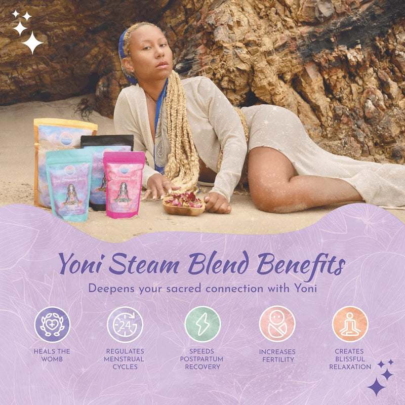 [Australia] - Yoni Steaming Herbs (2 oz) Organic Yoni Steam Kit Herbal Blend for V-Steam Detox, Cleansing, Comfortable Menstrual Support, Postpartum Care, Fertility Increase and Sitz Bath for Hemorrhoids (2oz) 2 Ounce 