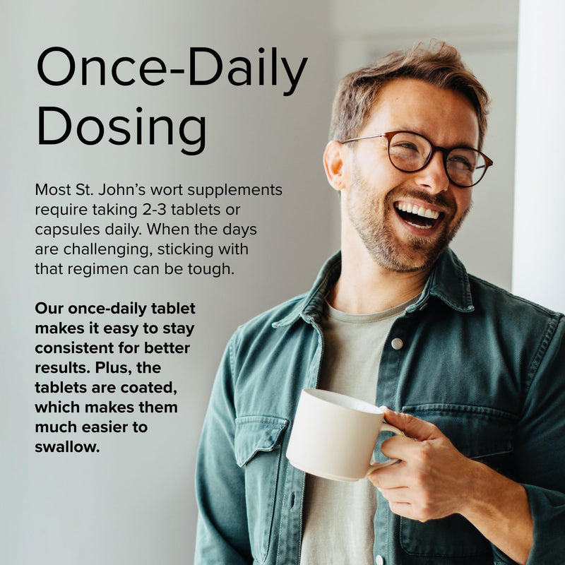 [Australia] - Terry Naturally St. John’s Wort 900 mg - 60 Tablets - Supports Emotional Health for 24 Hours - Non-GMO, Vegan, Gluten Free - 60 Servings 