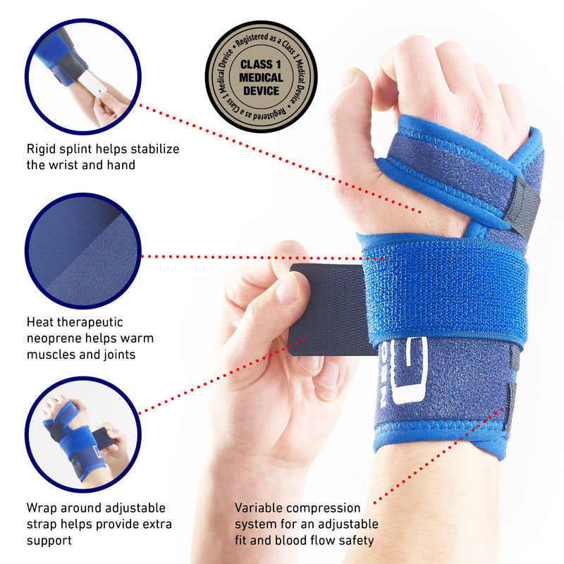 [Australia] - Neo-G Stabilized Carpal Tunnel Wrist Brace - Tendonitis Wrist Brace - For Arthritis, Tendonitis, Joint Pain, Sprains - Adjustable Compression - Right Hand - Class 1 Medical Device 