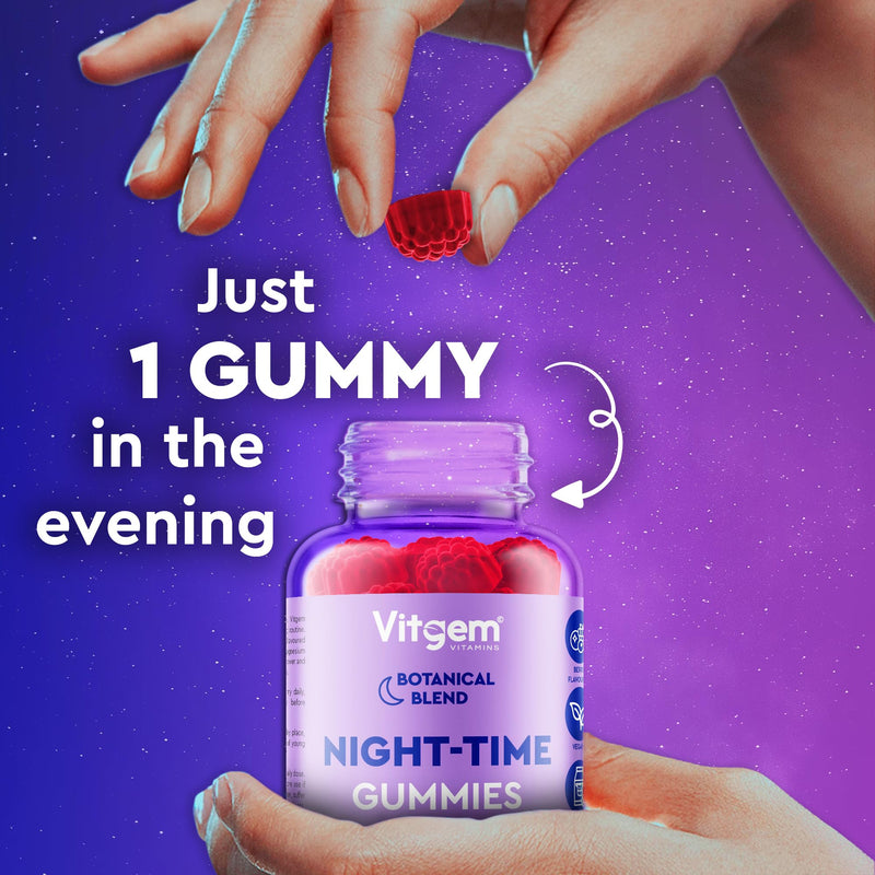 Magnesium Glycinate Gummies with L-Theanine and Ashwagandha - Night-Time Sleep Gummies for Adults, Sugar-Free Vegan Berry Flavour - 120 Servings (Set of 2)