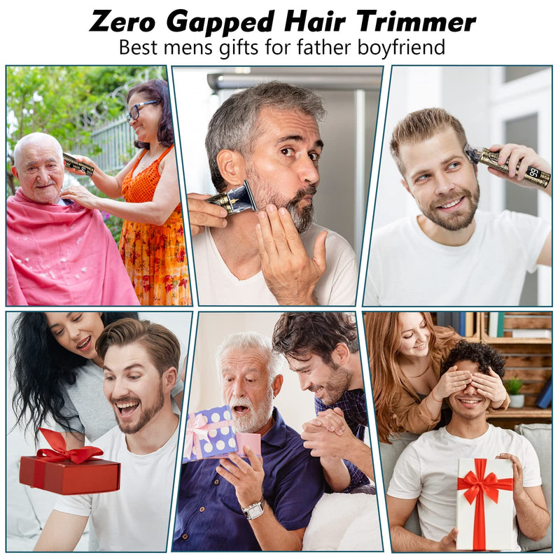 [Australia] - Hair Clippers for Men, Professional Hair Trimmer Barber Cordless Zero Gapped Hair Clippers with LCD Display, Mens Gifts Beard Trimmer T Liners Shavers Edgers Clipper for Hair Cutting - Gold 