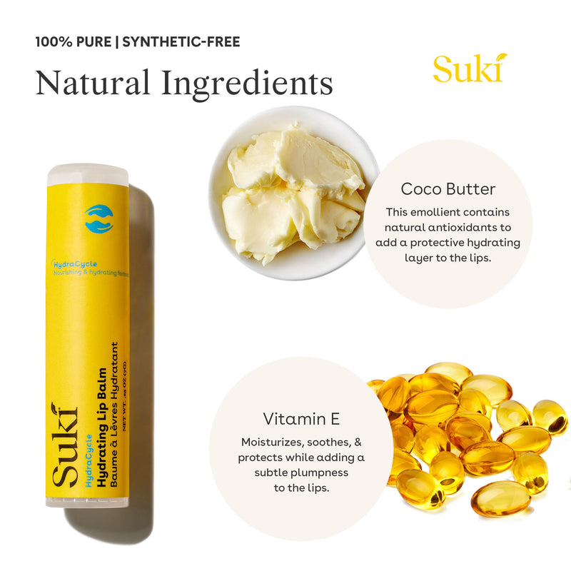Hydrating Lip Balm: Suki Chap Stick for Dry Cracked Lips - Ultra-Hydrating Lip Care with Cocoa Butter & Vitamin E - Repairing & Moisturizing Lip Balm - Perfect Lip Moisturizer for Your Lip Treatment