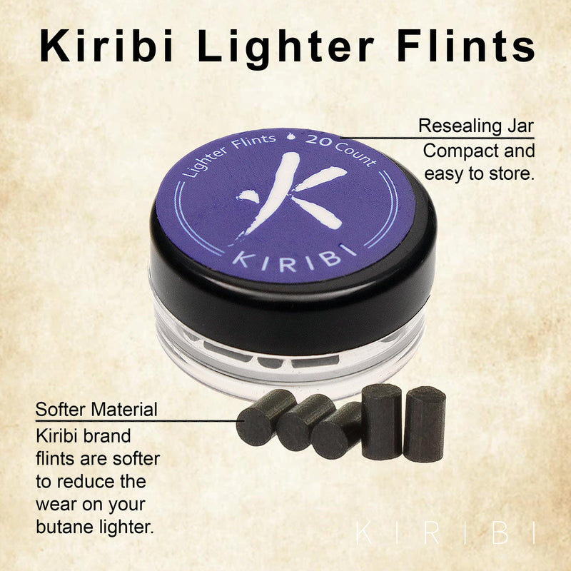 [Australia] - Lighter Flints - Replacement Lighter Flint, Soft Flint for Steel Strikers & Soft Flame Lighters, Pipe Lighter Flints, 20 Count 