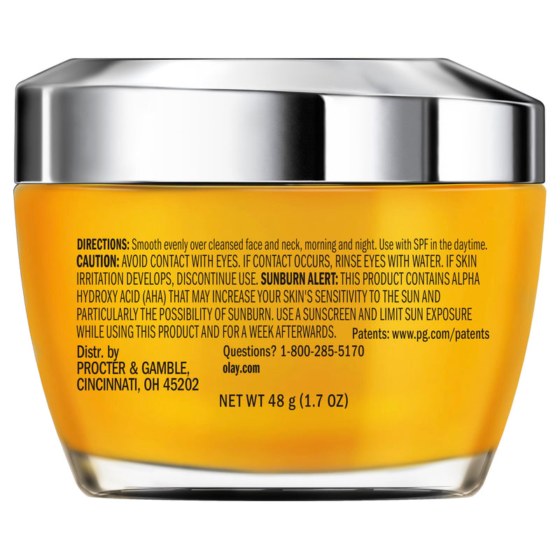 Olay Vitamin C Face Moisturizer, Brightening Cream for Women, Instant Hydration, Evens Tone, Dark Spot & Hyperpigmentation Reduction, Glowing Skin Care - Niaciniamide, Lactic Acid, 1.7 Oz 1.7 Fl Oz