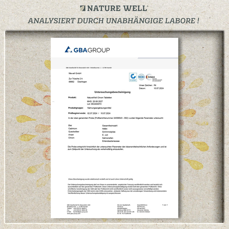 [Australia] - Chromium picolinate 365x tablets with 200 mcg chromium - optimally high dosage - normal blood sugar level and macronutrient metabolism - without additives - laboratory tested with certificate - vegan 1x 365 tablets 