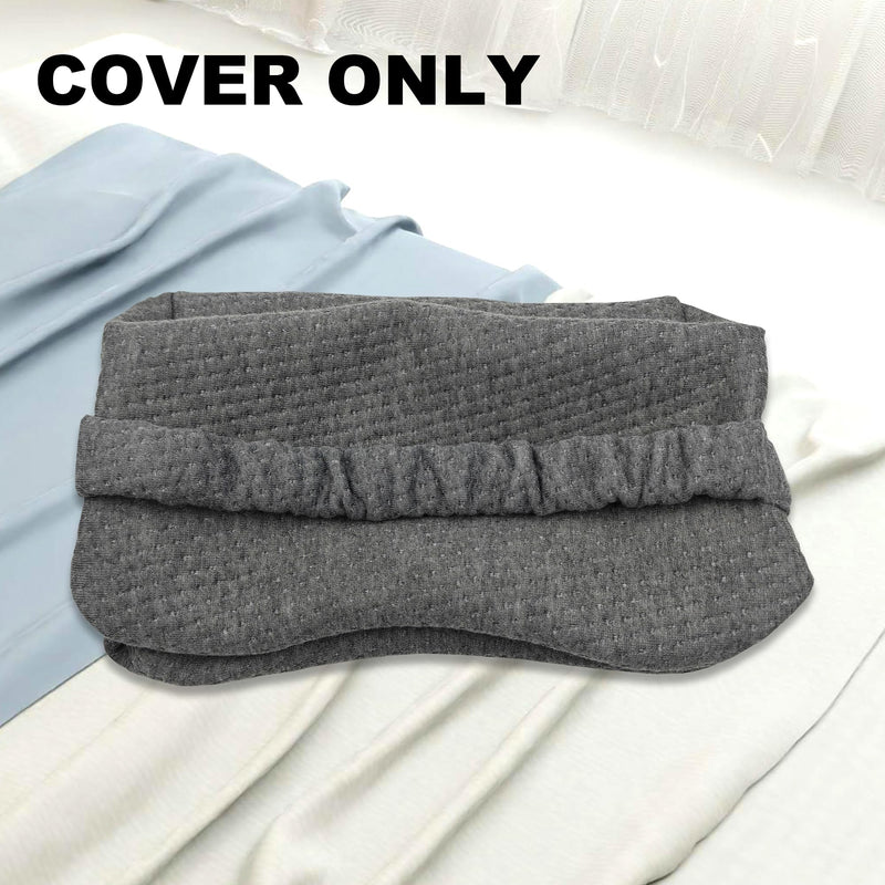 [Australia] - Replacement Pillowcase Pillow Cover with Fixed Elastic Strap for Knee Pillow-Cover ONLY (Grey) Grey 