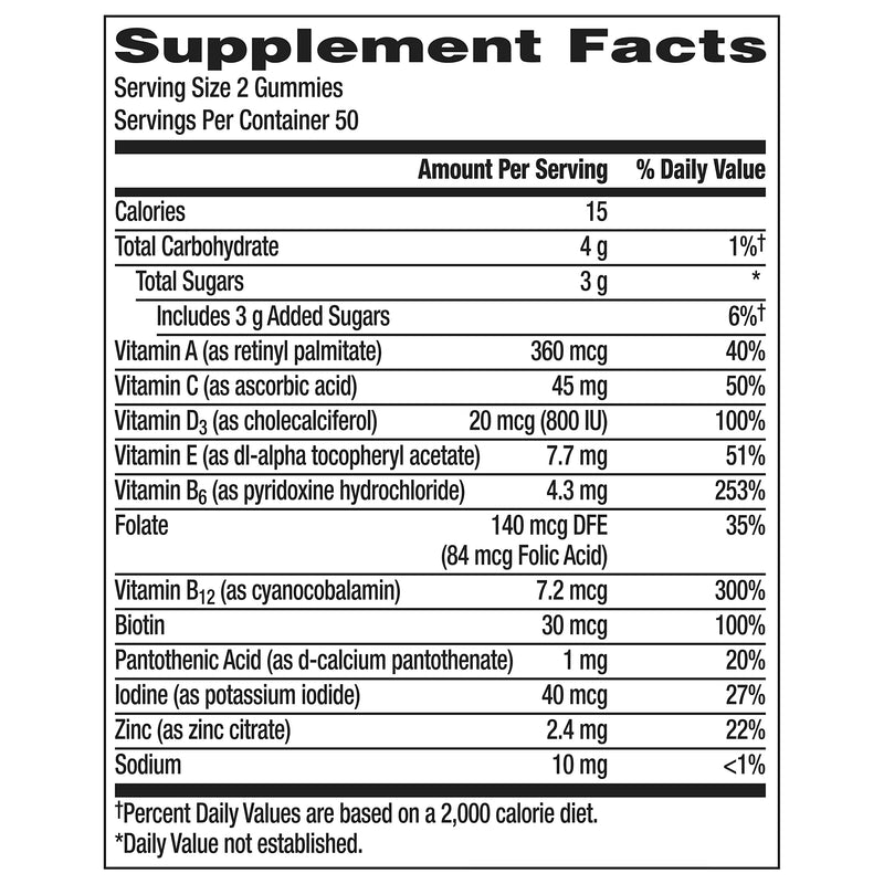 Centrum MultiGummies for Men 18 and Over, 100 Count | Contains Vitamin D3, B Vitamins and Antioxidants, Gluten Free, Non-GMO Ingredients, GLP-1 Support Fruit 100 Count (Pack of 1)