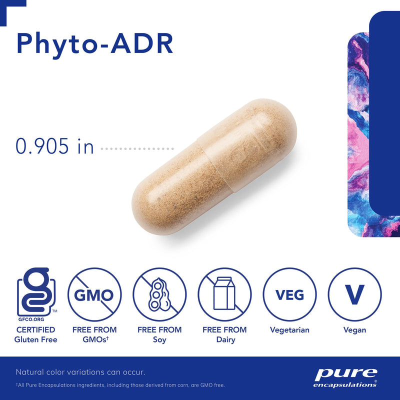 [Australia] - Pure Encapsulations Phyto-ADR | Plant-Based Supplement to Support Adrenal Function and Help Moderate Occasional Stress* | 60 Capsules 60 Count (Pack of 1) 