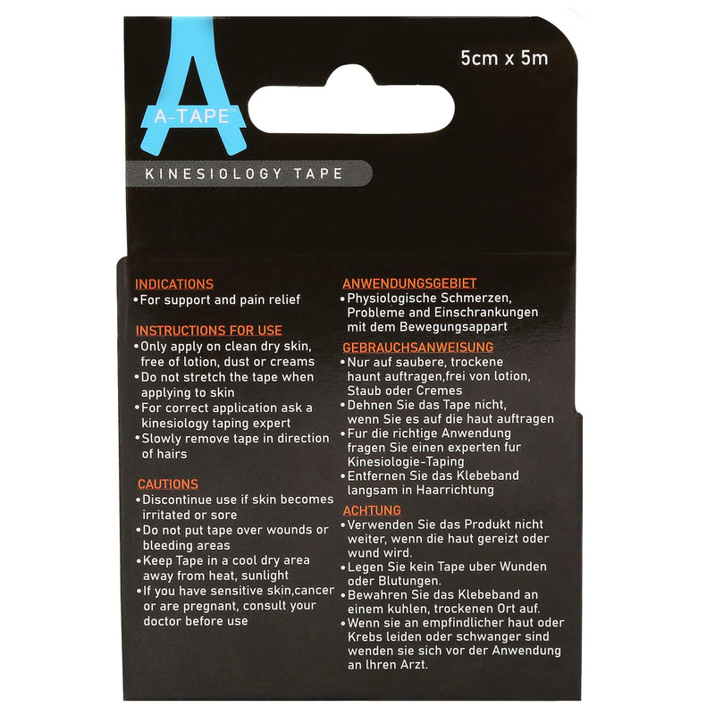 A-TAPE Made in Korea Kinesiology Tape for Physiotherapy Kinesio Tape for Sports Injury Pain Relief Athletic Therapeutic Muscle Tape (5 cm * 5.0 m) (Tattoo) Tattoo