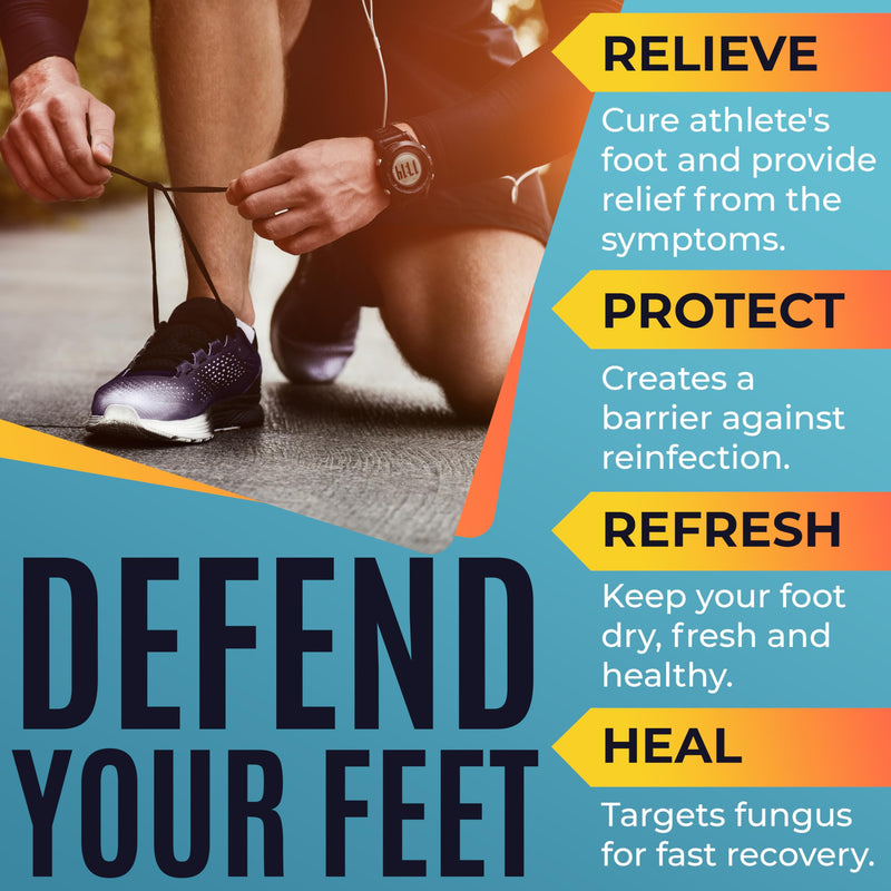 Athlete's Foot Powder with Miconazole Nitrate 2% Controls Odor & Fungus | Relieves Itchy, Burning Feet & Controls Odor, Athlete's Foot Treatment Helps Prevent Fungus & Reinfection, 3 oz Pack of 3