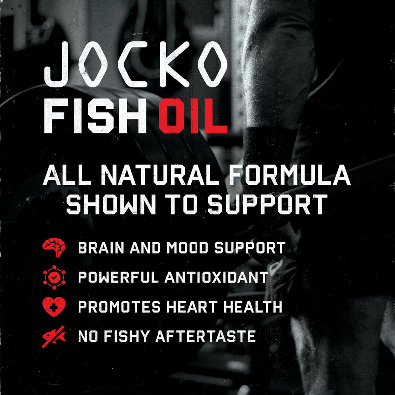 [Australia] - Jocko Fuel Omega 3 Fish Oil Supplement - Fish Oil 2000mg Omega 3 Fatty Acid Supplement Powerful Antioxidant w/Astaxanthin - Supports Brain, Heart, & Mood (60 Capsules) (30 Day Supply) 