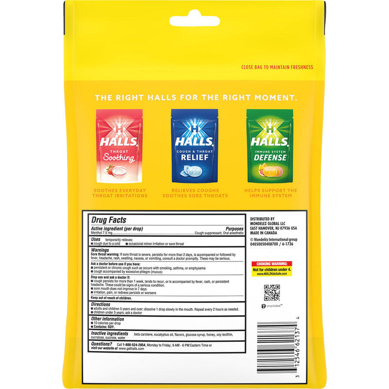 [Australia] - HALLS Relief Honey Lemon Cough Drops, Economy Pack, 80 Drops 80 Count (Pack of 1) 