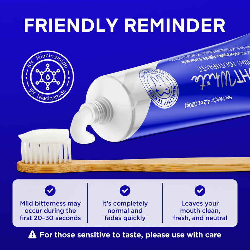 [Australia] - PearlSmile Hydroxyapatite Niacinamide Whitening Toothpaste – 10% Nano-Hydroxyapatite (nHAp) + 5% Niacinamide – Gently Whitens, Strengthens Enamel & Freshens Breath – Fluoride-Free, 4.2oz (2-Pack) 4.2 Ounce (Pack of 2) 