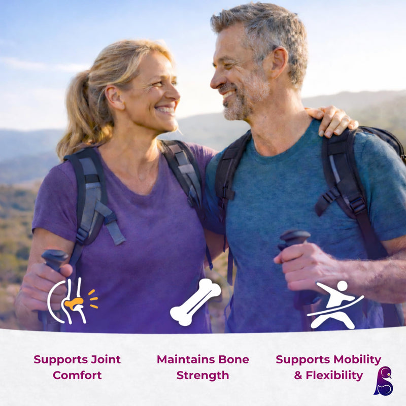 BJC Bone & Joint Support – Calcium, Collagen with Hyaluronic Acid & 25+ Minerals – Sugar, Gluten & Preservative Free – 60 Capsules