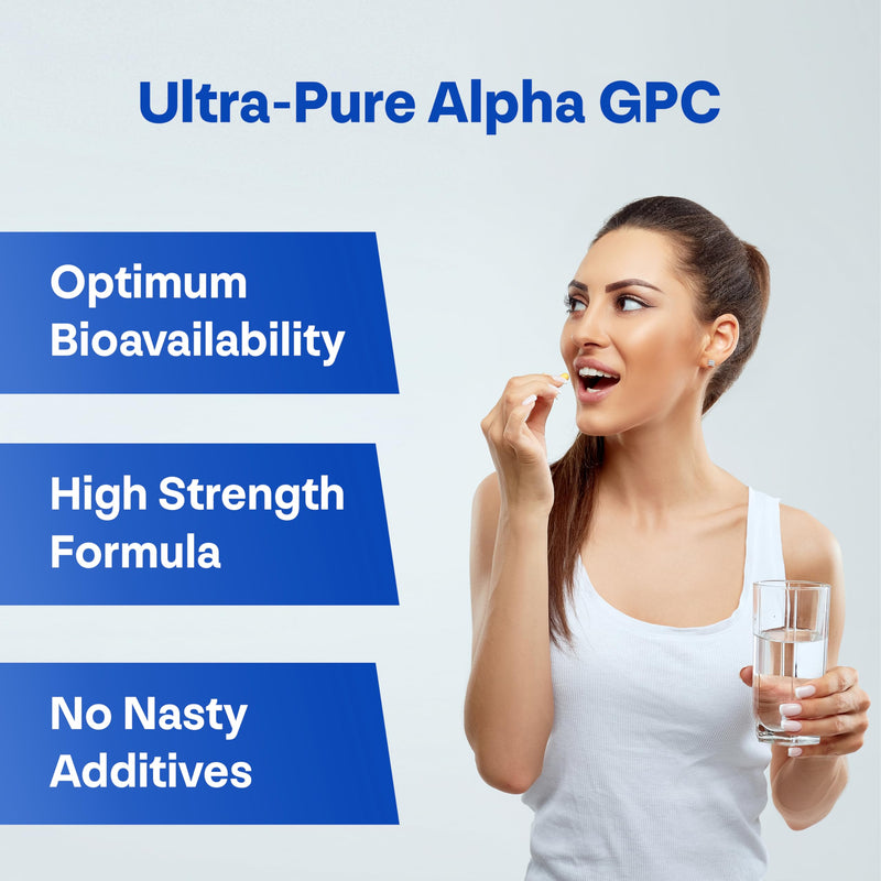 Alpha GPC 650mg – High-Potency Nootropic for Focus, Memory & Mental Energy – 99% Pure Choline – 60 Capsules, Gluten-Free, Tested 60 count (Pack of 1)