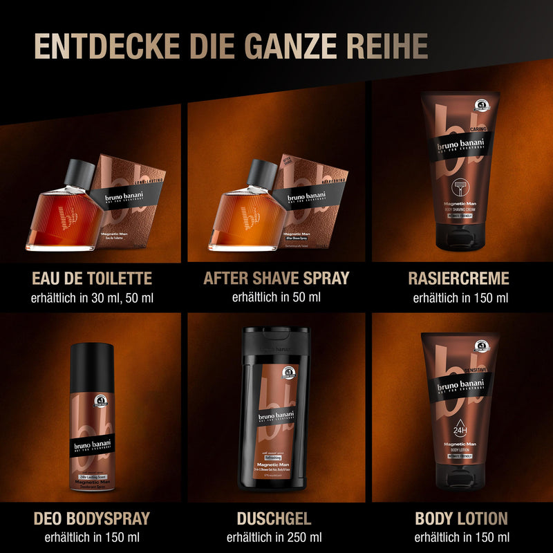 [Australia] - bruno banani Body Shaving Cream Magnetic Man, 3-in-1 shaving cream with a captivating, woody scent, 150ml 