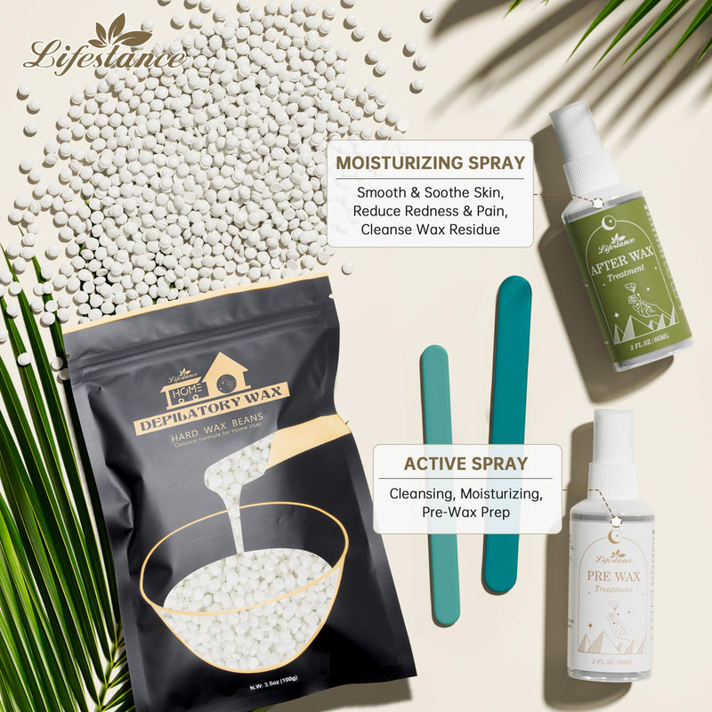 [Australia] - Lifestance Wax Beads Set, 6 Kinds of Waxing Beads, Hard Wax Beans with 44 Items, Perfect for Any Waxing Warmers, Wax Beads for Hair Removal for Full Body Bikini Armpit Underarm Eyebrow Face Leg 6 Pack-WHOLE BODY ❤️ 