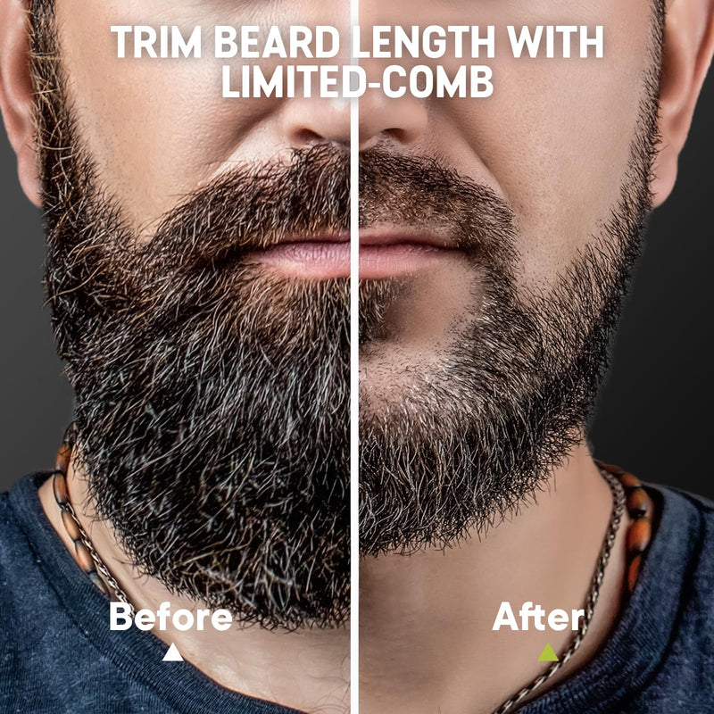 [Australia] - Brightup Beard Trimmer Men, Beard Trimmer for Men, IPX7 Waterproof Hair Clipper Hair Trimmer for Beard, Head, Body, Groin and Face, Electric Shaver 
