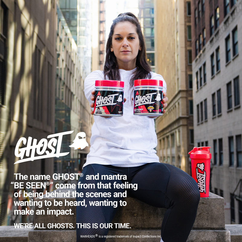 [Australia] - GHOST Pump Nitric Oxide Powder, Warheads Sour Watermelon - 40 Servings - Sugar & Stim-Free Pre-Workout Supplements- L-Citrulline, Arginine Nitrate & L-Glutathione - Soy & Gluten-Free, Vegan 