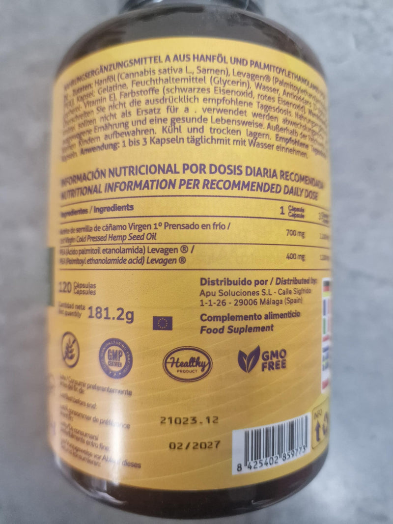 [Australia] - Kinoko Life PEA Palmitoylethanolamide 120 capsules. Gluten free 