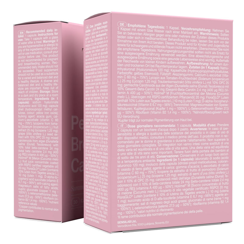 Self Tanning Capsules - Beta Carotene, Hyaluronic Acid, Lycopene, Copper, Selenium, and Vitamins - Perfect Bronze Caps, 30-Day Supply by Tummy Tox