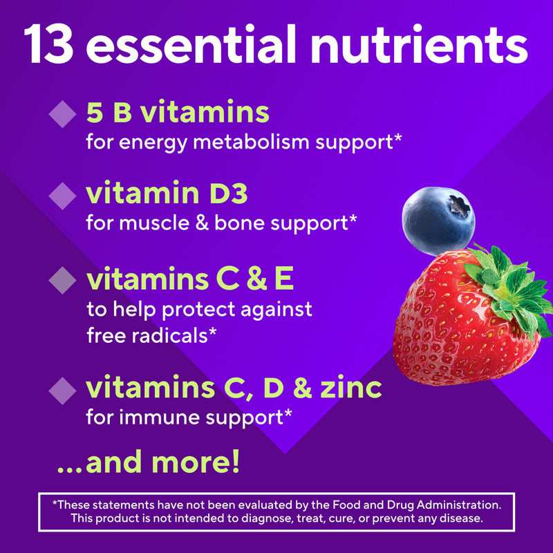 Vitafusion Men's Multivitamins | 90 Sugar Free Gummies for Adults | Mixed Berry Flavors | Gluten-Free Supplement 90 Count (Pack of 1)