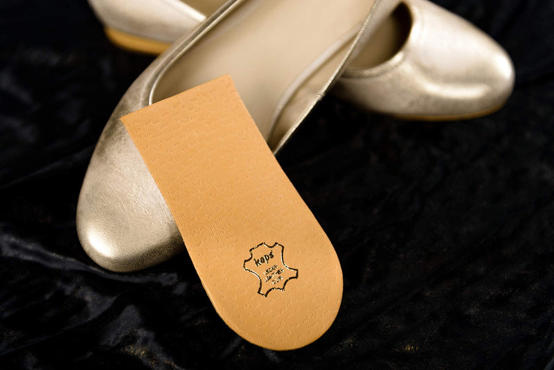 [Australia] - Heel raiser and heel raiser for shoes, leather heel cushion, wedge, various lengths and heights, Topmed by Kaps, 1 pair height 15 mm / 0.6 inch - size M 