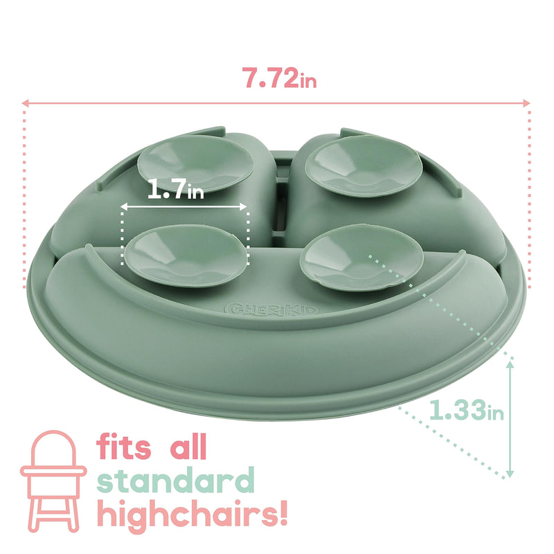 [Australia] - Suction Plates for Baby, Toddlers - FEATURES SUPER STRONG QUADRUPLE SUCTION - 100% Food Grade Silicone Toddler Plates with Suction - Unbreakable Divided Kids Baby Plates - Suction Plate 