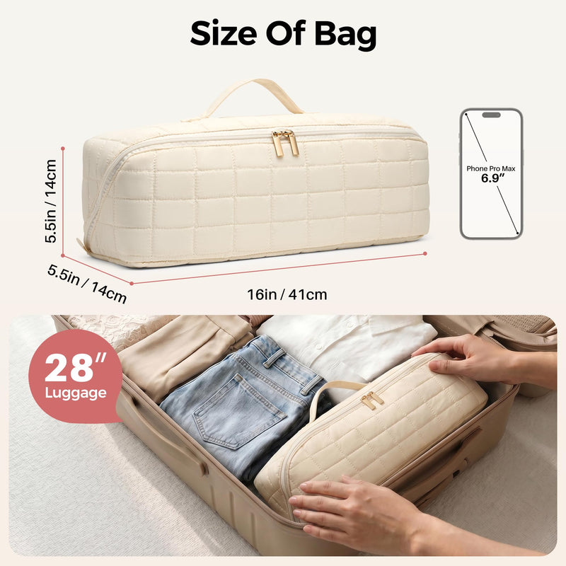 Elviros Travel Toiletry Bag for Men and Heat Resistant Hair Tool Travel Case Bundle, Large PU Leather Shaving Dopp Kit with Beige Mat Pouch Organizer for Straightener, Curling Iron, Flat Iron and Hair