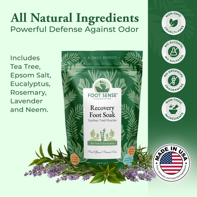 Tea Tree Oil Detox Foot Soak - for Athlete’s Foot, Toenails, Smelly Feet - All Natural Formula - Intensive Foot Repair - 16 oz
