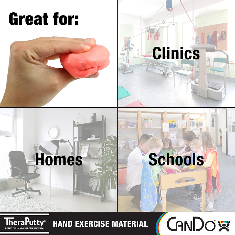 [Australia] - CanDo TheraPutty Standard Hand Exercise Putty For Rehabilitation, Exercises, Hand Therapy, Occupational Therapy, Hand Strengthening, Improve Motor Skills, Stress Relief SOFT 1-pound 