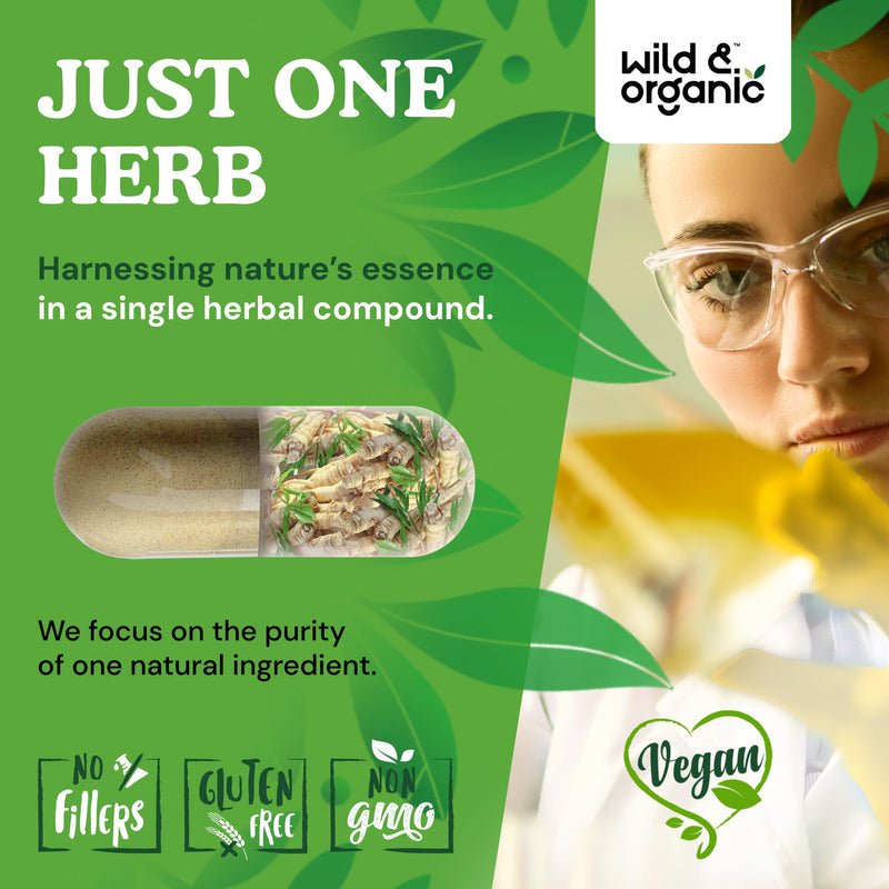 [Australia] - Wild & Organic Dong Quai Capsules for Women - 1000 mg per Serving - Dong Quai Root Supplement - 45-Day Supply - Traditional Angelica Sinensis - Non-GMO, Vegan, Gluten-Free - 90 Count 