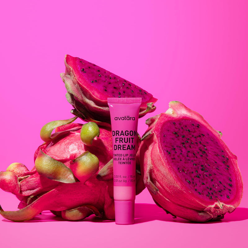 Avatara Dragon Fruit Dream Tinted Lip Jelly - Hydrating Tinted Lip Balm with Vitamin-Rich Fruit Extracts - Cool Berry Lip Treatment for Tweens and Teens, Non-Sticky and Vegan Dragonfruit Dream