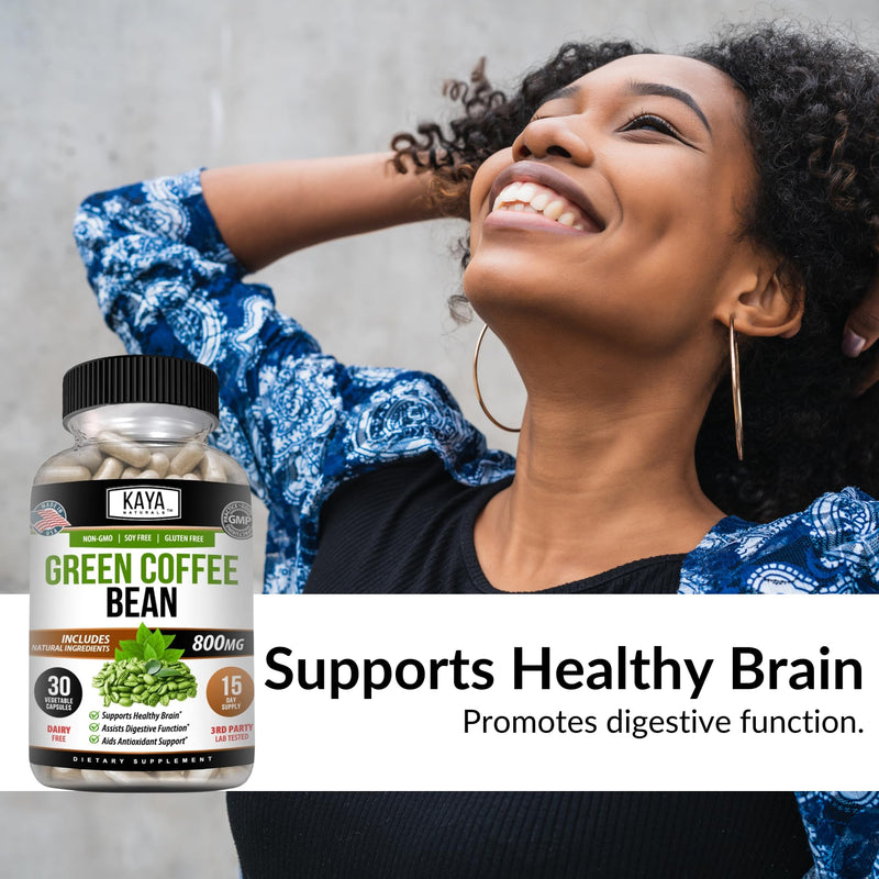 [Australia] - Kaya Naturals Green Coffee Bean Extract - Non-GMO, Gluten-Free Supplement (30 Count (Pack of 1) 30 Count (Pack of 1) 