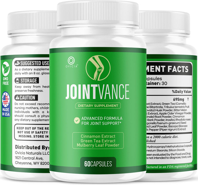 (5 Pack) JointVance Capsules - Advanced Formula Joint Vance Joint Support Pills Daily All Natural Maximum Strength, Premium Vitamins for Overall Health & Wellness Reviews, 300 Capsules for 5 Months 60 Count (Pack of 5)
