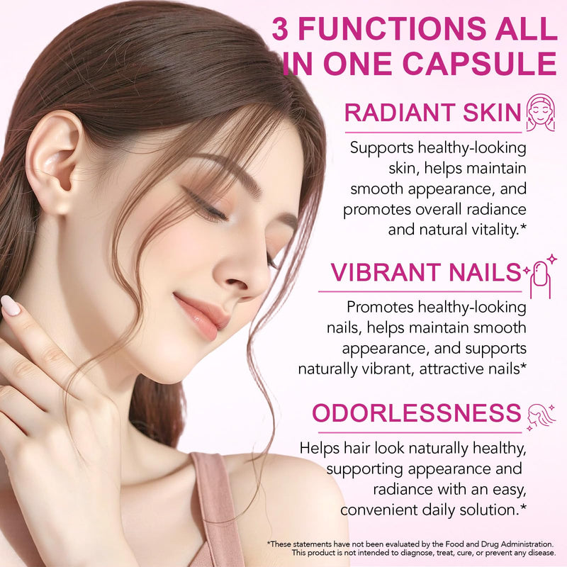 Biotin Hair Growth Supplement, Hair, Skin and Nails Vitamins Softgels, 22 in 1 5000 mcg Biotin, Collagen, Hyaluronic Acid, Keratin, Argan Oil, Vitamins A, C, E, & Complete B Vitamins- 400 Softgels