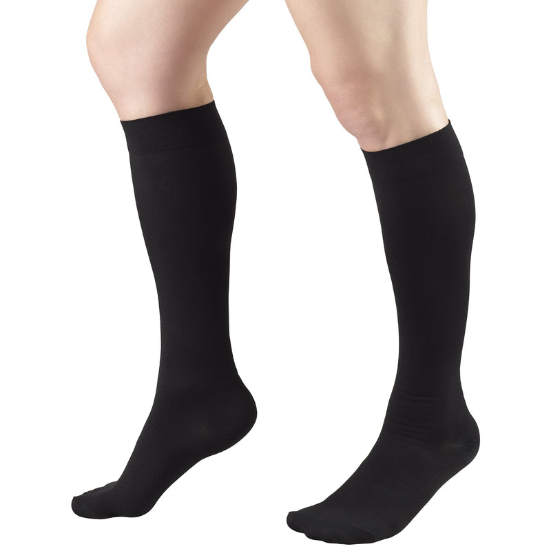 [Australia] - Truform Surgical Stockings, 18 mmHg Compression for Men and Women, Knee High Length, Closed Toe, Black, Medium Medium (1 Pair) 