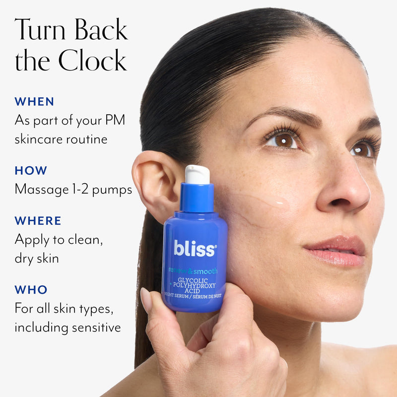 Bliss AM+PM Vitamin C & Glycolic Acid Face Serum Duo - Clean Beauty Formula